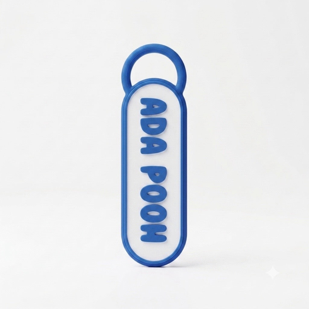 Personalized NFC Name 3D Keychain – Tap to Share Social Media