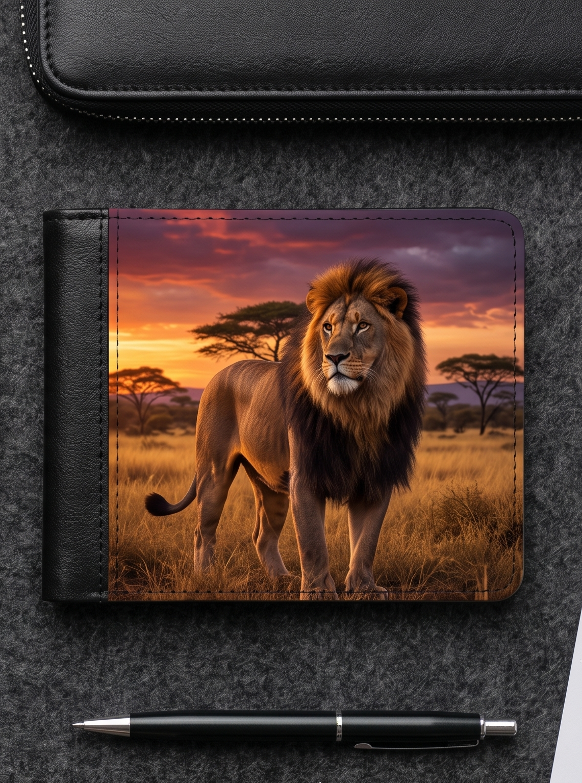 Personalized Leather Card Holder Wallet for Men