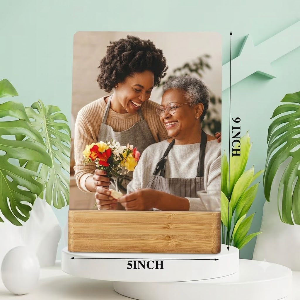 Personalized Acrylic Photo Frame  – Custom Gift for Mom and Family
