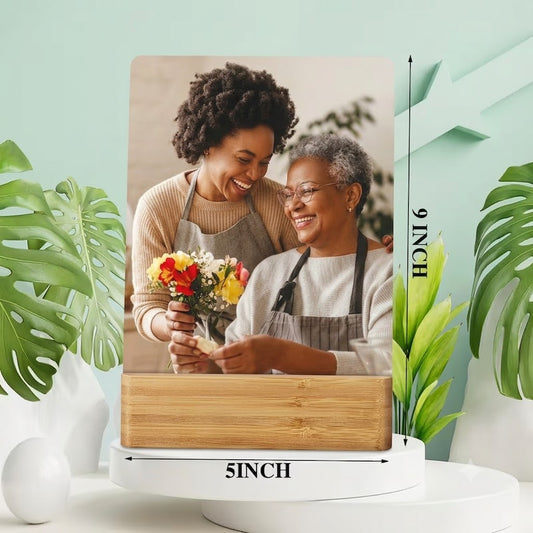 Personalized Acrylic Photo Frame  – Custom Gift for Mom and Family