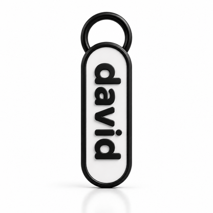 Personalized NFC Name 3D Keychain – Tap to Share Social Media