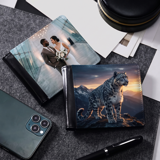 Personalized Leather Card Holder Wallet for Men