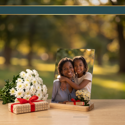 Personalized Acrylic Photo Frame  – Custom Gift for Mom and Family